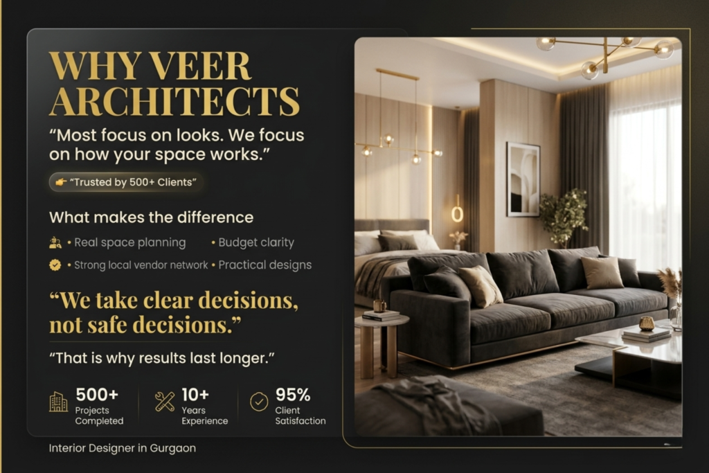 Veer Architects featuring a luxury interior as a Interior Designer in Gurgaon